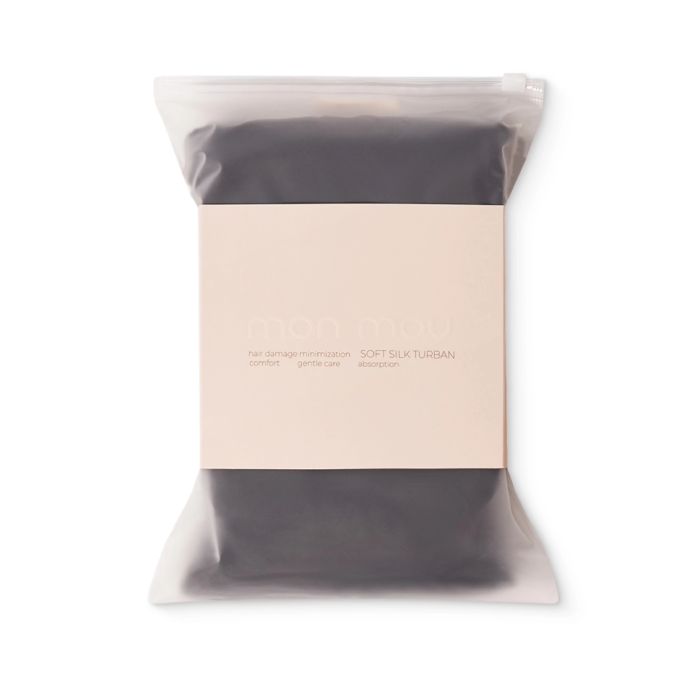 MON MOU Soft Silk Turban Black - Двосторонній рушник-тюрбан для делікатного сушіння волосся (чорний) - фото №1 MON MOU Soft Silk Turban Black - Двосторонній рушник-тюрбан для делікатного сушіння волосся (чорний) - фото №1
